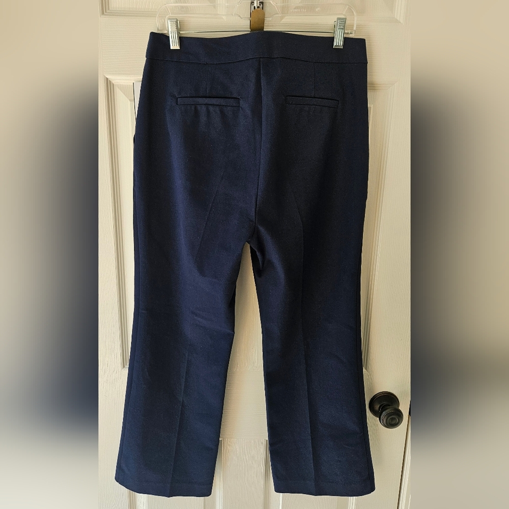 NWT Trina Turk LuLu Straight Leg- Ankle  Cropped Pants- Size 10, Color- Indigo - Picture 7 of 9